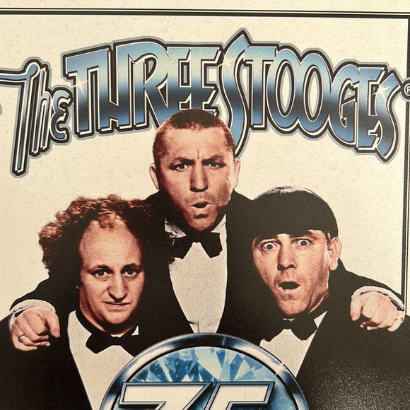 THE THREE STOOGES 75TH ANNIVERSARY METAL SIGN - Picture 10 of 16